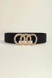 Zinc Alloy Buckle Elastic Wide Belt - Trendsi - Flyclothing LLC