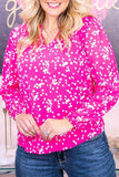 Plus Size Notched Neck Smocked Blouse - Trendsi - Flyclothing LLC