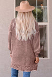 Heathered Open Front Longline Cardigan - Trendsi - Flyclothing LLC