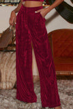 Loose Fit High Waist Long Pants with Pockets - Trendsi - Flyclothing LLC