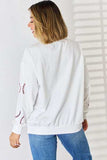 Sequin Ball Round Neck Dropped Shoulder Sweatshirt - Trendsi - Flyclothing LLC