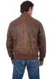 Scully BROWN ANTIQUE LAMB B-2 BOMBER BI-SWING BACK - Scully Leather - Flyclothing LLC