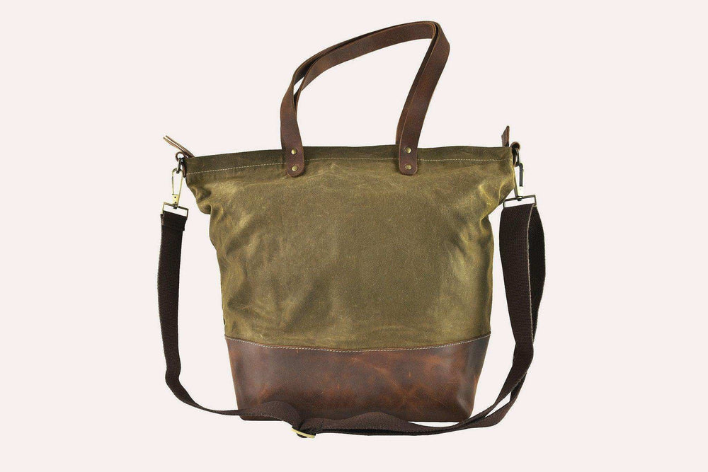 Kiko Leather Boyfriend Tote Canvas - Kiko - Flyclothing LLC