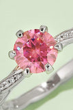 1 Carat Moissanite Contrast 925 Sterling Silver Ring - Trendsi - Flyclothing LLC