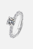 1 Carat Moissanite 925 Sterling Silver Ring - Trendsi - Flyclothing LLC