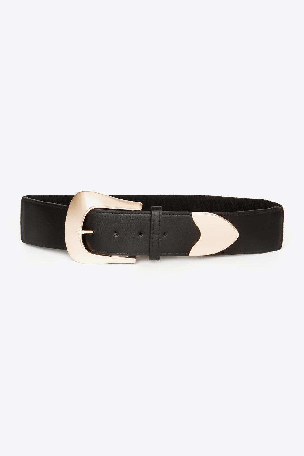 Elastic Wide PU Belt - Trendsi - Flyclothing LLC