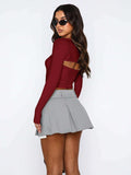 Cutout Raglan Sleeve Bolero and Tube Top - Trendsi - Flyclothing LLC