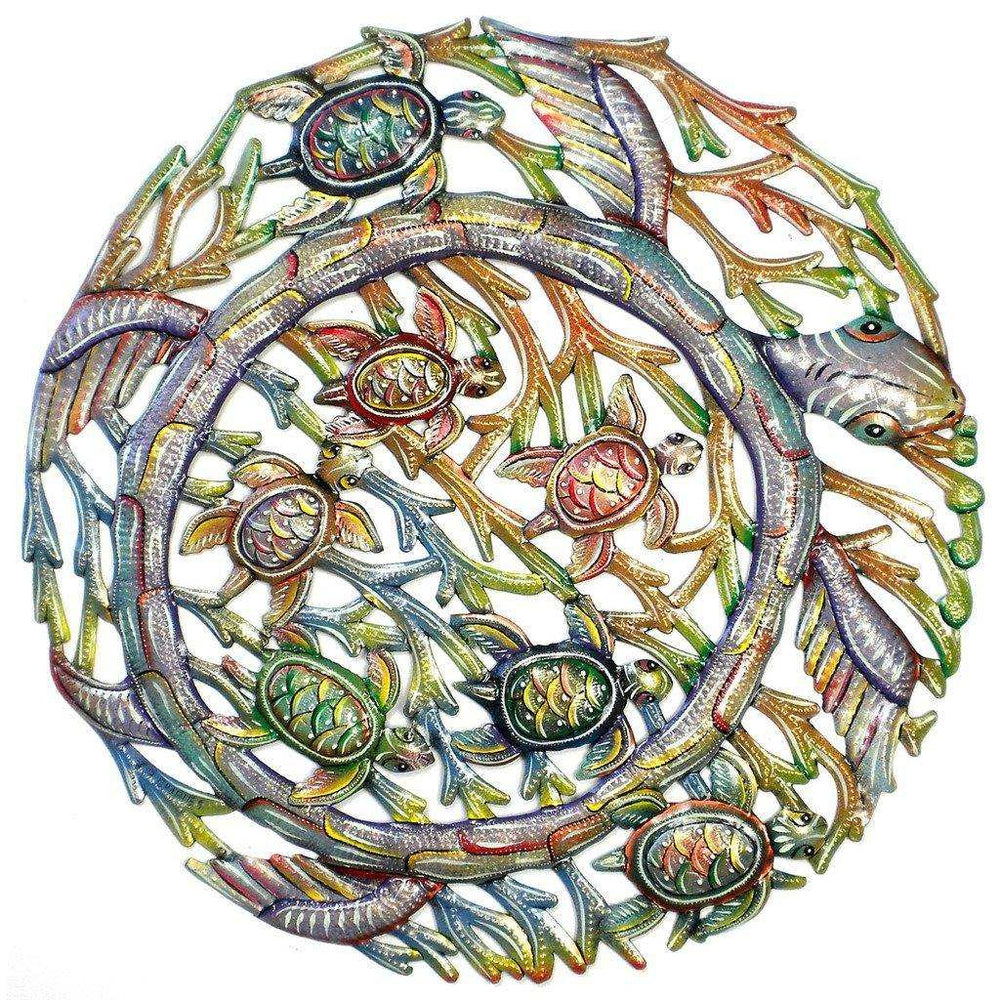 Sea Turtle Metal Wall Art - Croix des Bouquets - Croix des Bouquets - Flyclothing LLC