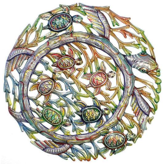 Sea Turtle Metal Wall Art - Croix des Bouquets - Croix des Bouquets - Flyclothing LLC