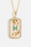 Rhinestone Constellation Pendant Copper Necklace - Trendsi - Flyclothing LLC