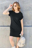 Basic Bae Full Size Round Neck Short Sleeve Dress with Pockets - Trendsi - Flyclothing LLC