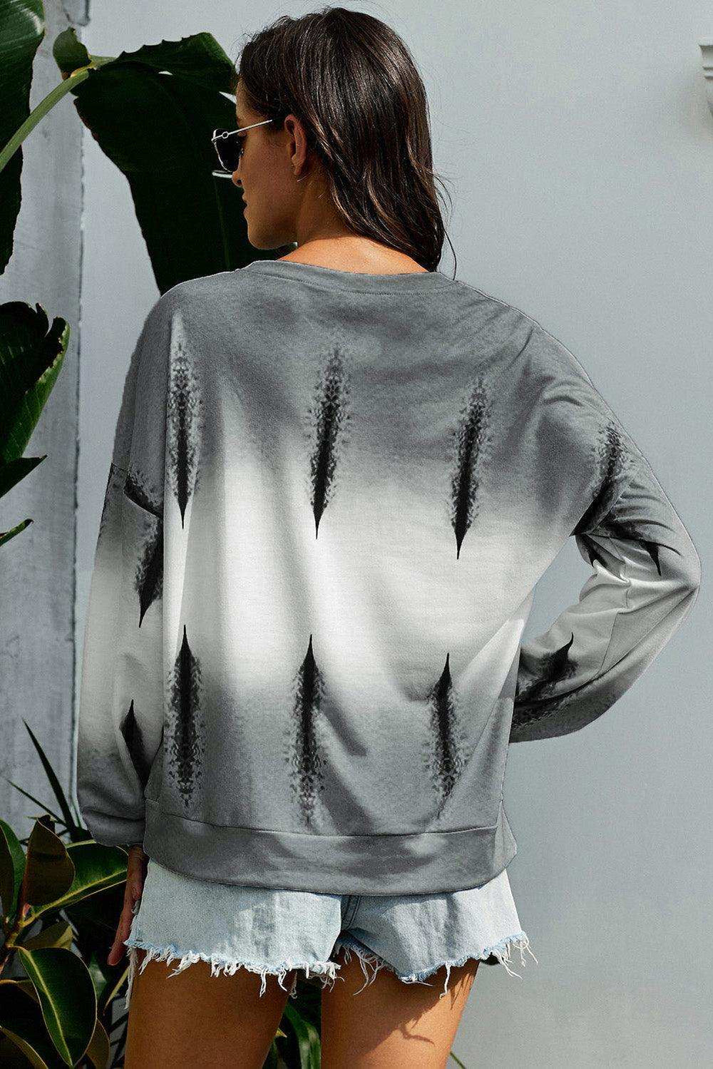 Drop Shoulder Round Neck Sweatshirt - Trendsi - Flyclothing LLC