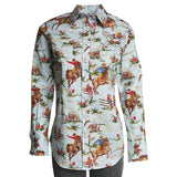 Rockmount Ranch Wear Womens Retro Cowboy Print Western Shirt - Rockmount Clothing - Flyclothing LLC