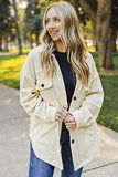 Button Up Collared Neck Long Sleeve Jacket - Trendsi - Flyclothing LLC
