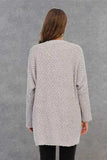 Pocketed Open Front Long Sleeve Cardigan - Trendsi - Flyclothing LLC