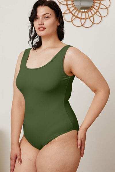 Basic Bae Full Size Square Neck Sleeveless Bodysuit - Trendsi - Flyclothing LLC