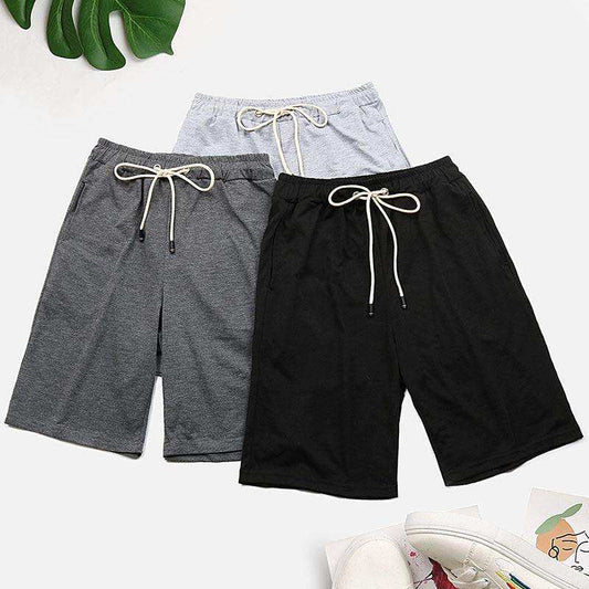 Mens Drawstring Waist Three-Piece Shorts Set - Trendsi - Flyclothing LLC