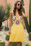 Openwork Sleeveless Embroidery Dress - Trendsi - Flyclothing LLC