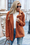 Full Size Lapel Collar Sherpa Coat - Trendsi - Flyclothing LLC