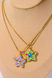 Rhinestone Decor Star Box Pendant Necklace - Trendsi - Flyclothing LLC