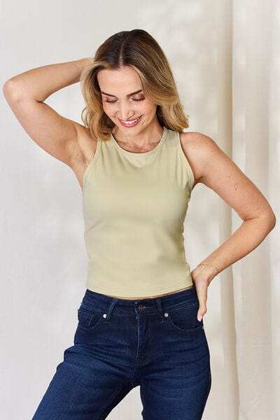 Basic Bae Full Size Round Neck Slim Tank - Trendsi - Flyclothing LLC