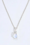 Moonstone Teardrop Pendant Necklace - Trendsi - Flyclothing LLC
