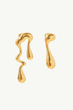 18K Gold Plated Geometric Mismatched Earrings - Trendsi - Flyclothing LLC