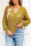 Openwork V-Neck Cardigan - Trendsi - Flyclothing LLC