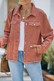 Distressed Raw Hem Denim Jacket - Trendsi - Flyclothing LLC