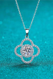 1 Carat Moissanite 925 Sterling Silver Necklace - Trendsi - Flyclothing LLC