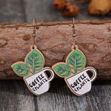 Wooden Alloy Dangle Earrings - Trendsi - Flyclothing LLC