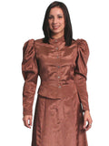 Scully CHOCOLATE MOIRE TIE BACK BLOUSE - Scully Leather - Flyclothing LLC