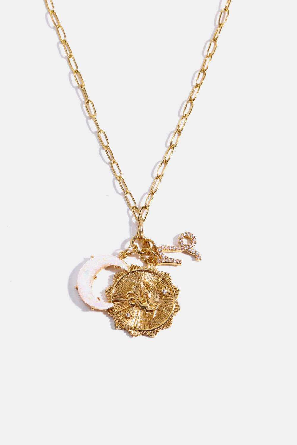 Constellation and Moon Pendant Copper Necklace - Trendsi - Flyclothing LLC