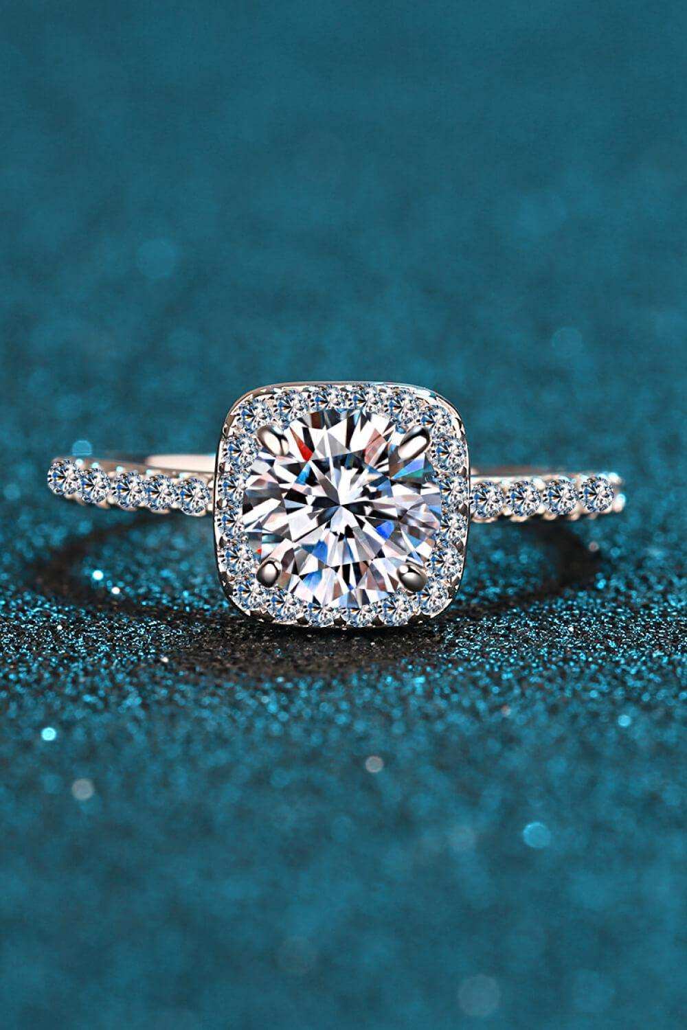 Square Moissanite Ring - Trendsi - Flyclothing LLC