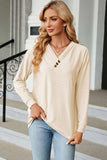 V-Neck Long Sleeve T-Shirt - Trendsi - Flyclothing LLC