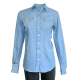 Women's Stonewashed Sawtooth Denim Western Shirt - Rockmount Clothing - Flyclothing LLC