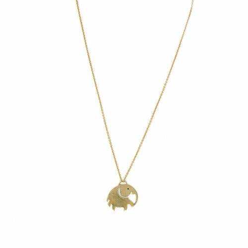 Elephant Pendant Brass Necklace - Asha Handicrafts - Flyclothing LLC