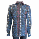 Women's Premium Flannel Jacquard Western Shirt in Black & Red - Rockmount Clothing - Flyclothing LLC