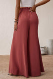 Smocked Paperbag Waist Wide Leg Pants - Trendsi - Flyclothing LLC