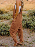 Double Take Full Size Sleeveless V-Neck Pocketed Jumpsuit - Trendsi - Flyclothing LLC