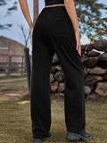 High Waist Cargo Straight Jeans - Trendsi - Flyclothing LLC