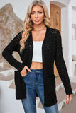 Open Front Dropped Shoulder Cardigan with Pockets - Trendsi - Flyclothing LLC