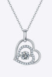 Moissanite Heart Pendant Necklace - Trendsi - Flyclothing LLC