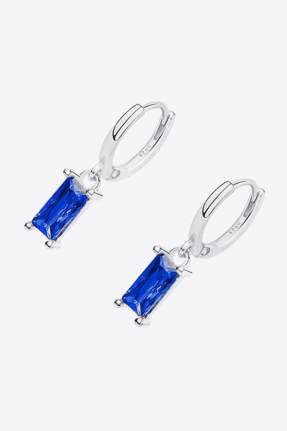 Retro 925 Sterling Silver Cubic Zirconia Drop Earrings - Trendsi - Flyclothing LLC