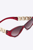 Chain Detail Temple Cat Eye Sunglasses - Trendsi - Flyclothing LLC