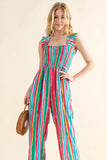 And The Why Full Size Striped Smocked Sleeveless Jumpsuit - Trendsi - Flyclothing LLC
