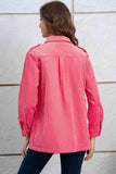 Button Down Collared Jacket - Trendsi - Flyclothing LLC
