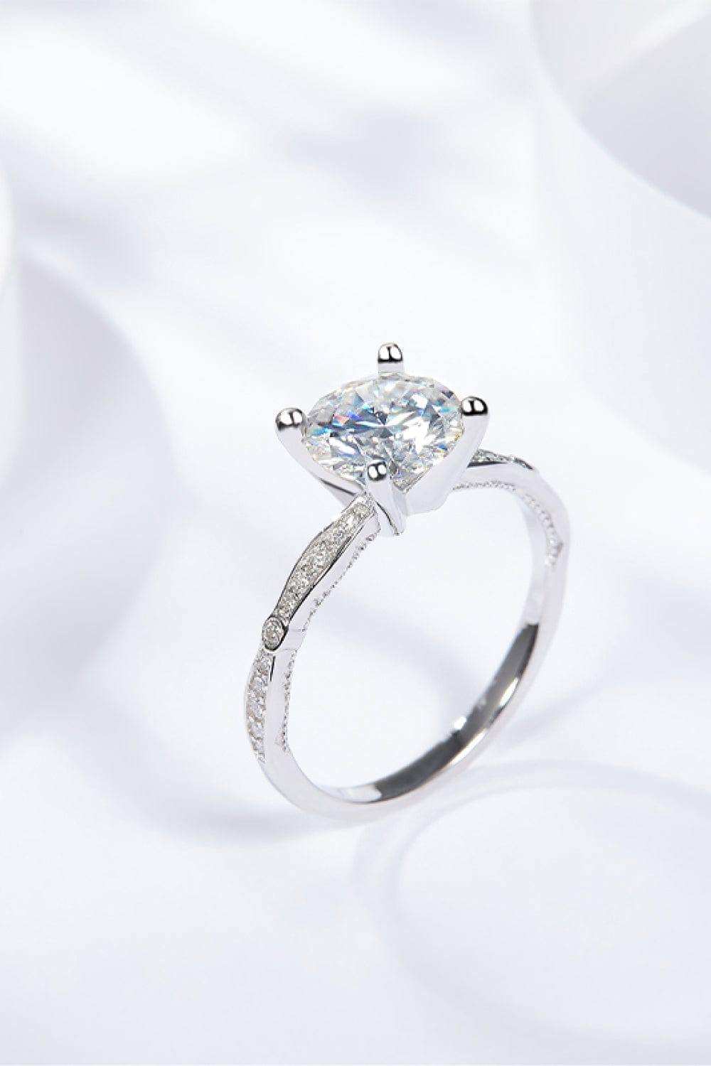 1.5 Carat Moissanite Side Stone Ring - Trendsi - Flyclothing LLC