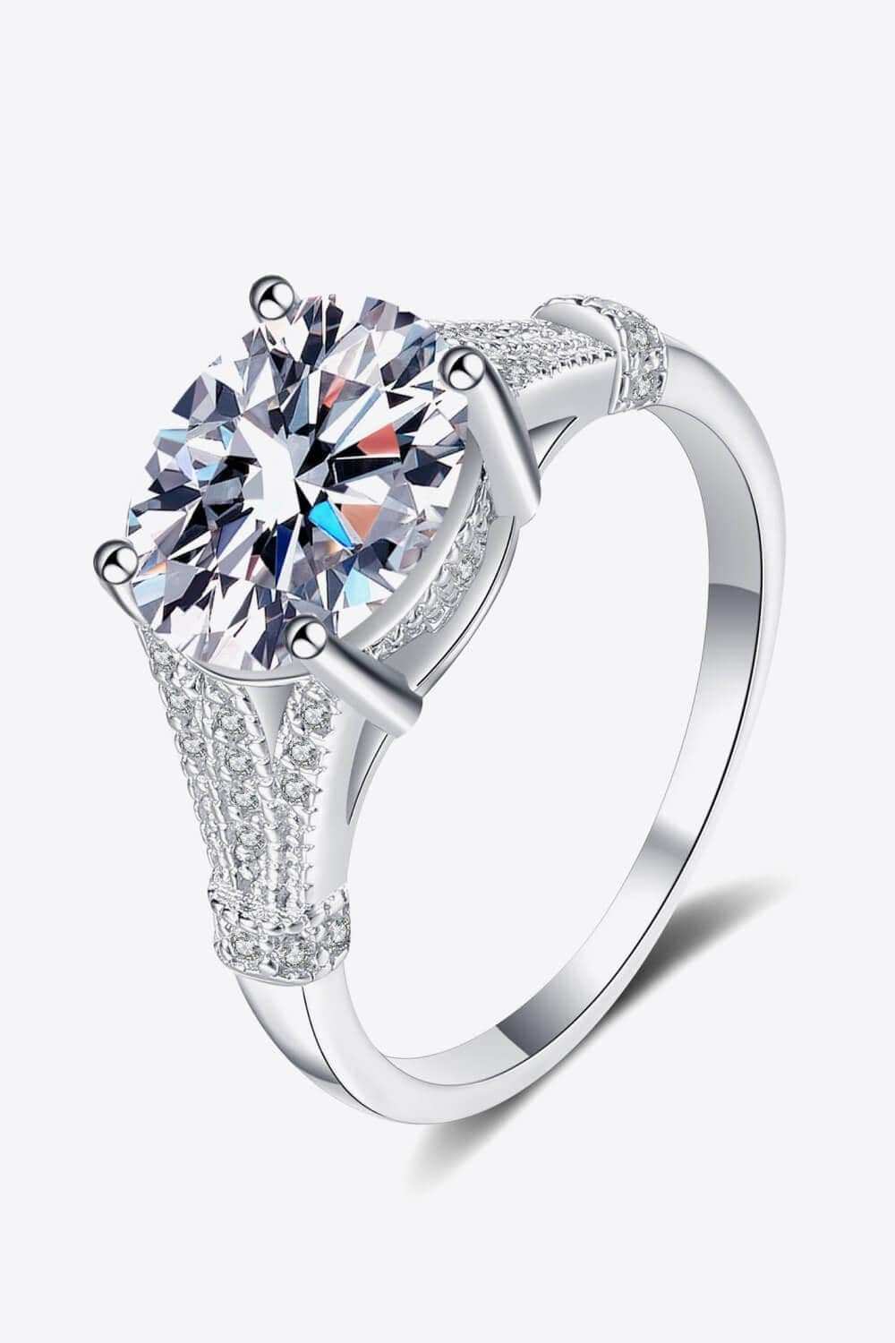 Unpredictable Day 3 Carat Moissanite Ring - Trendsi - Flyclothing LLC