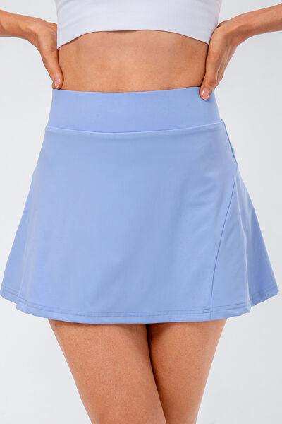 High Waist Pleated Active Skirt - Trendsi - Flyclothing LLC